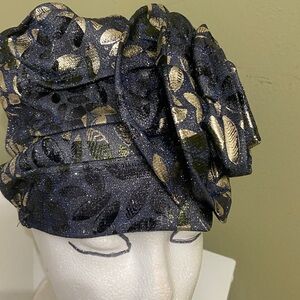 Beautiful Fabric Turban Hat by Harriet Rosebud N Y